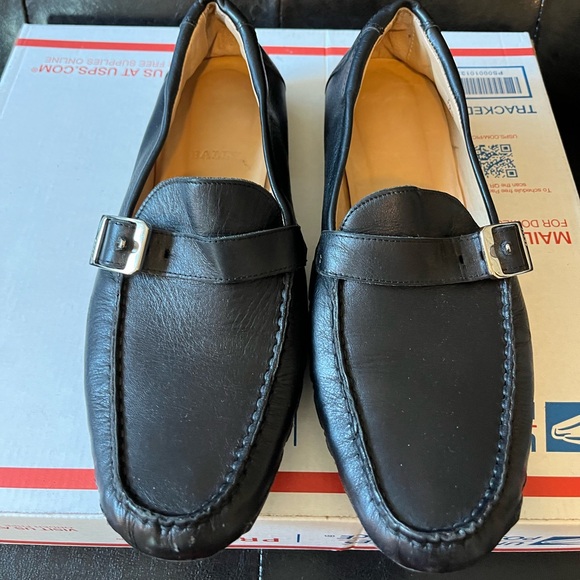 Bally Alta Loafer Driving Shoes Black Made‎ in Italy Sz 39.5 main image 9